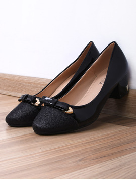 Pantofi Dama Casual Cu Toc Mic Special Negri