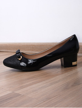 Pantofi Dama Casual Cu Toc Mic Special Negri