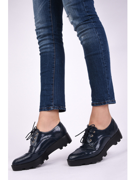 Pantofi Dama Casual Luciosi Master Bleumarin