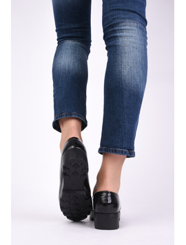 Pantofi Dama Casual Cu Fermoar Memory Negri
