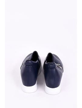 Pantofi Dama Casual Cu Fermoar Lateral Morning Bleumarin