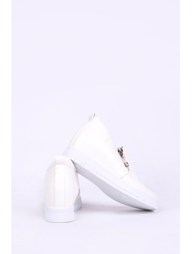 Pantofi Dama Casual Cu Fermoar Lateral Morning Albi