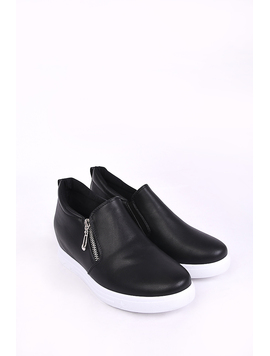 Pantofi Dama Casual Cu Fermoar Lateral Morning Negri