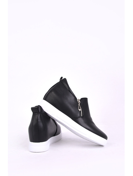 Pantofi Dama Casual Cu Fermoar Lateral Morning Negri