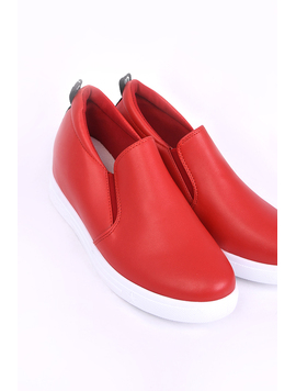 Pantofi Dama Casual Cu Elastic Lateral Musical Rosii