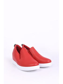 Pantofi Dama Casual Cu Elastic Lateral Musical Rosii