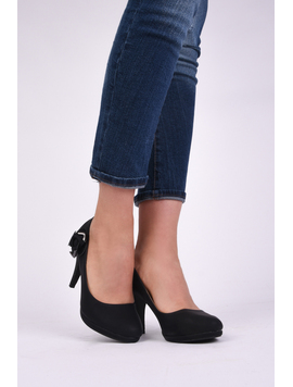 Pantofi Dama Casual Cu Toc Beauty Negri