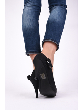 Pantofi Dama Casual Cu Toc Beauty Negri