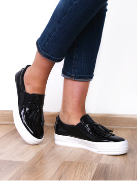 Pantofi Dama Casual Cu Elastic Building Negri