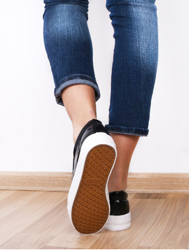 Pantofi Dama Casual Cu Elastic Building Negri