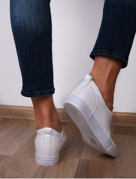 Pantofi Dama Sport Cu Fermoar Advice Albi