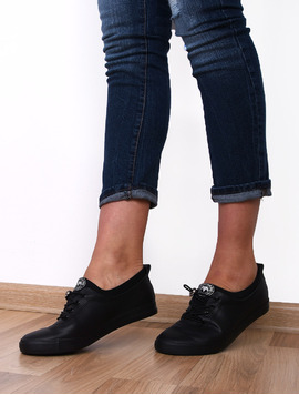 Pantofi Dama Sport Cu Siret Elastic Alive Negri