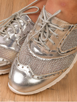 Pantofi Dama Sport Cu Perforatii Impress Argintii