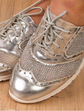 Pantofi Dama Sport Cu Perforatii Impress Argintii