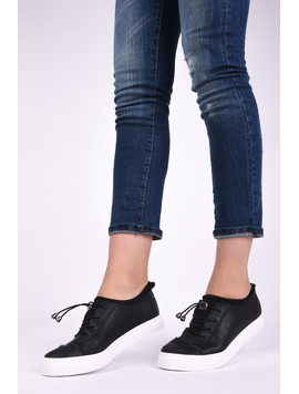 Pantofi Dama Sport Cu Siret Elastic Mysterious Negri