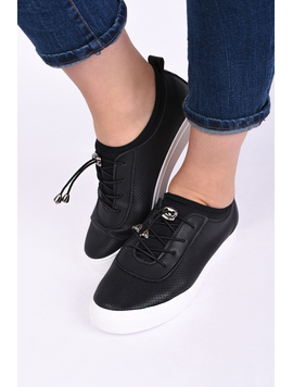 Pantofi Dama Sport Cu Siret Elastic Mysterious Negri