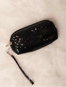 Portofel Dama Paietat Glow Negru