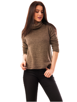 Pulover Dama Cu Model In Zig-Zag Tender Maro