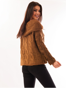 Pulover Dama Cu Guler Amplu Casual Sunday Maro