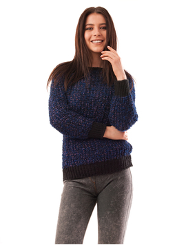 Pulover Dama Cu Fir Stralucitor Dream Bleumarin