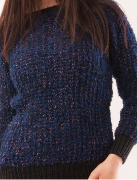 Pulover Dama Cu Fir Stralucitor Dream Bleumarin