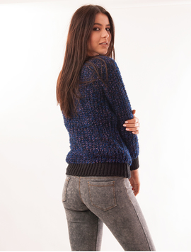 Pulover Dama Cu Fir Stralucitor Dream Bleumarin
