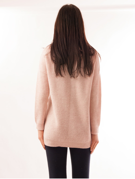 Pulover Dama Lung Protection Roz Deschis
