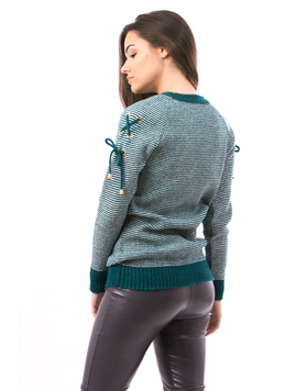 Pulover Dama SholderBow Verde