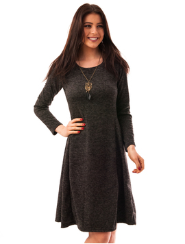 Rochie In Clos Festive Gri Petrol