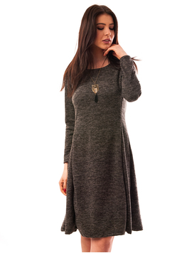 Rochie In Clos Festive Gri Inchis