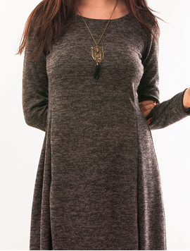 Rochie In Clos Festive Gri Inchis