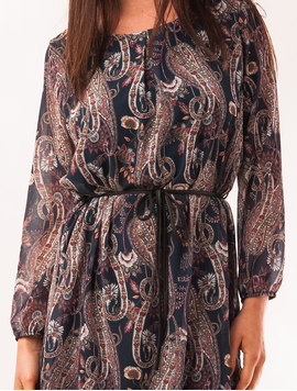 Rochie Din Voal Cu Cordon Androgin Bleumarin