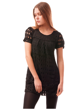 Rochie Cu Model Perforat Tiny Neagra