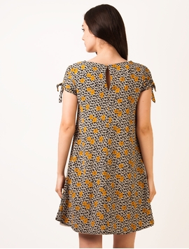 Rochie Casual Afrodisiac Neagru si Mustar