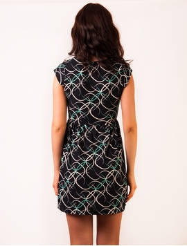 Rochie Casual Meet Me Halfway Negru si Verde