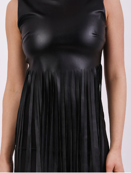 Rochie Dreapta Cu Franjuri Express Neagra