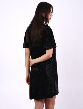 Rochie Dreapta Din Catifea Something Neagra