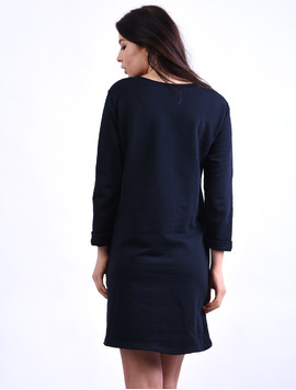 Rochie Dreapta Cu Paiete Across Bleumarin