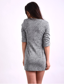 Rochie Dreapta Cu Fermoare Already Gri Inspicat