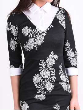 Rochie Dreapta Cu Cravata Density Neagra