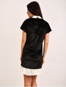 Rochie Dreapta Din Catifea Closer Neagra
