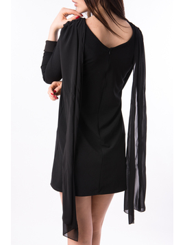 Rochie Dreapta Cu Esarfa Master Neagra