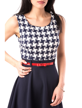 Rochie Evazata Cu Curea In Talie North Bleumarin