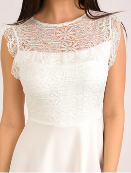 Rochie In Clos Cu Dantela Daily Alba