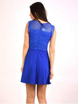 Rochie In Clos Cu Dantela Daily Albastra