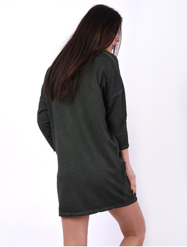Rochie Larga Cu Buzunare Trust Kaki