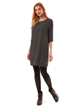 Rochie Cu Model Cu Buline Dots Me Alb Si Negru 