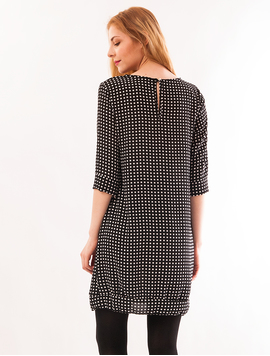 Rochie Cu Model Cu Buline Dots Me Alb Si Negru 