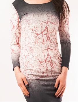 Rochie Mulata In Degrade Fade Today Gri Si Roz