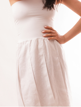 Rochie Mulata Cu Baza Din Panza Tulip Alba